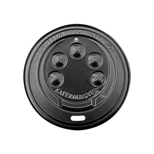 Katermaster Katermaster Lid Hot Cup Black 8/12/16oz - CT/1000  Carton of 1000 