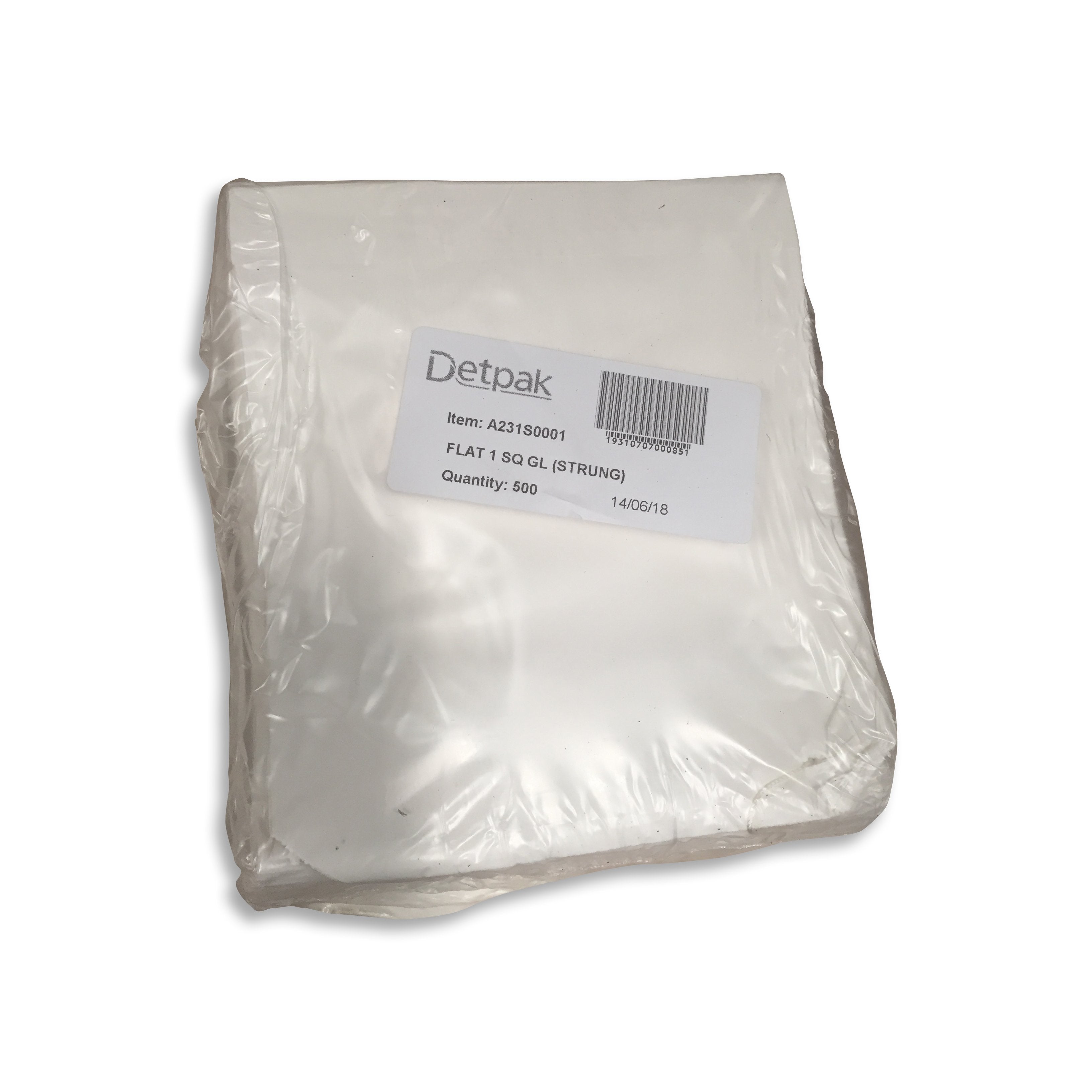 Detpak Detpak Bag Glassine Flat #1 White 190x165 Strung - PK/500   