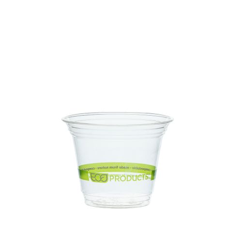 Eco-Products Detpak Eco Cold Cup PLA Clear Greenstripe 9oz - CT/1000   